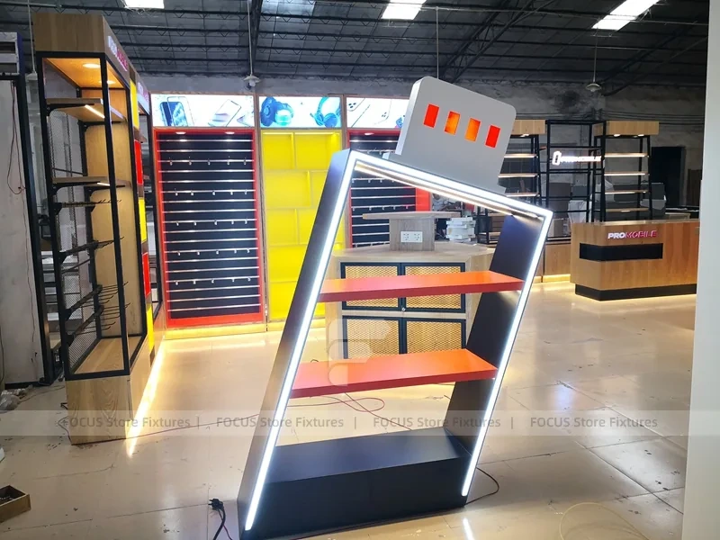 Yellow Red Mobile Accessories Wall And Island