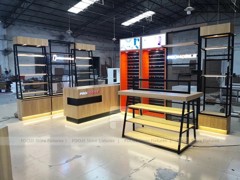 Yellow Red Mobile Accessories Wall And Island