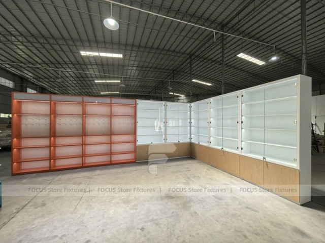Yellow Teal Mobile Accessories Gondola Shelving