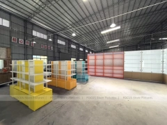 Yellow Teal Mobile Accessories Gondola Shelving