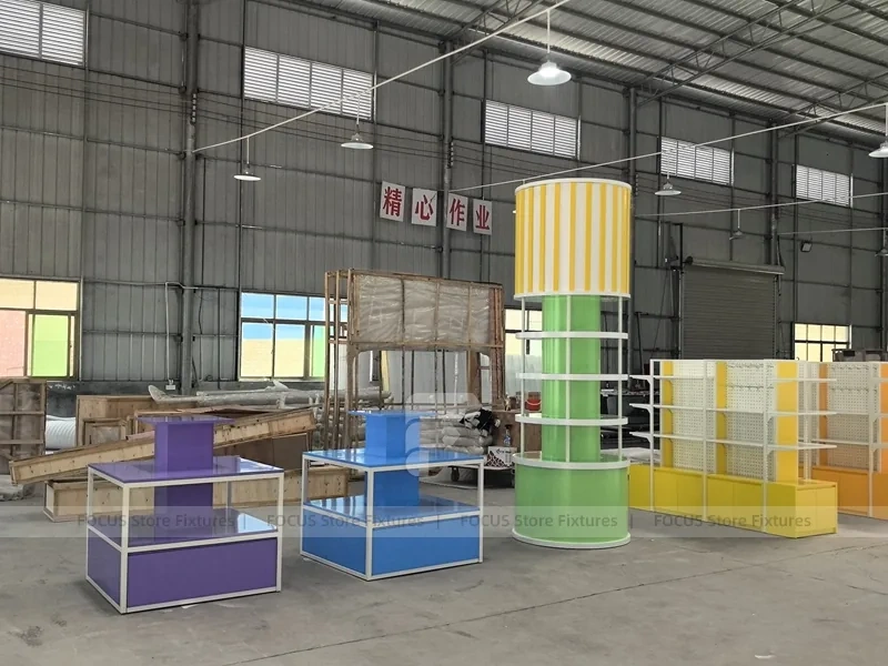 Yellow Teal Mobile Accessories Gondola Shelving