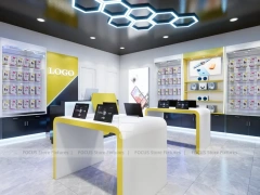 Yellow White Mobile Phone Store Counter
