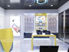 Yellow White Mobile Phone Store Counter