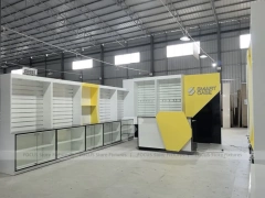 Yellow White Mobile Phone Store Counter Display