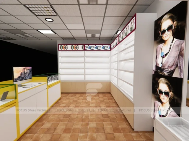 Yellow White Mobile Phone Store Interior