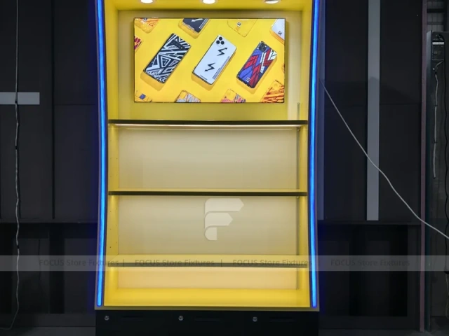Yellow White Smart Case Mobile Store Layout
