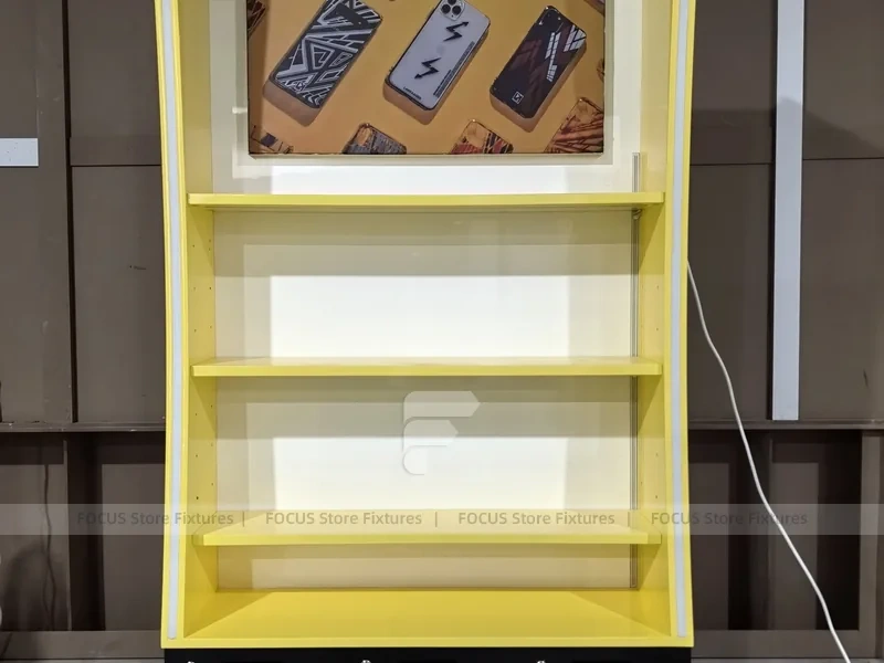 Yellow White Smart Case Mobile Store Layout
