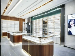 Amber Timber Eyewear Showroom with Feature Counter Ensemble