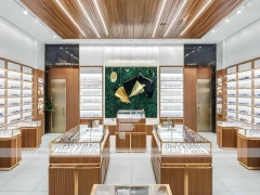 Amber Timber Eyewear Showroom with Feature Counter Ensemble