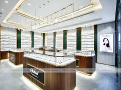 Amber Timber Vision Store Interior for Premium Eyewear Boutique