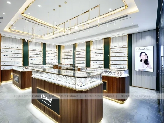 Amber Timber Vision Store Interior for Premium Eyewear Boutique