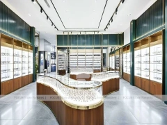 Amber Timber Vision Store Interior for Premium Eyewear Boutique
