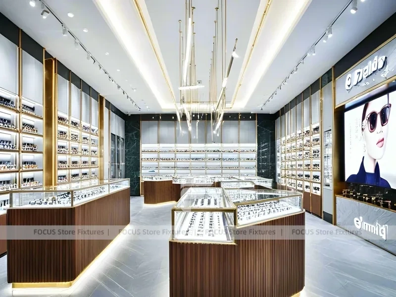 Amber Timber Vision Store Interior for Premium Eyewear Boutique
