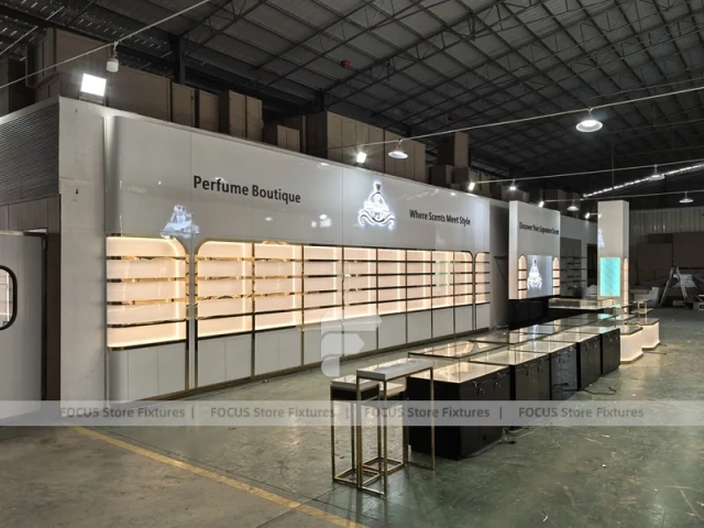 Black Frame Perfume Boutique Wall Display