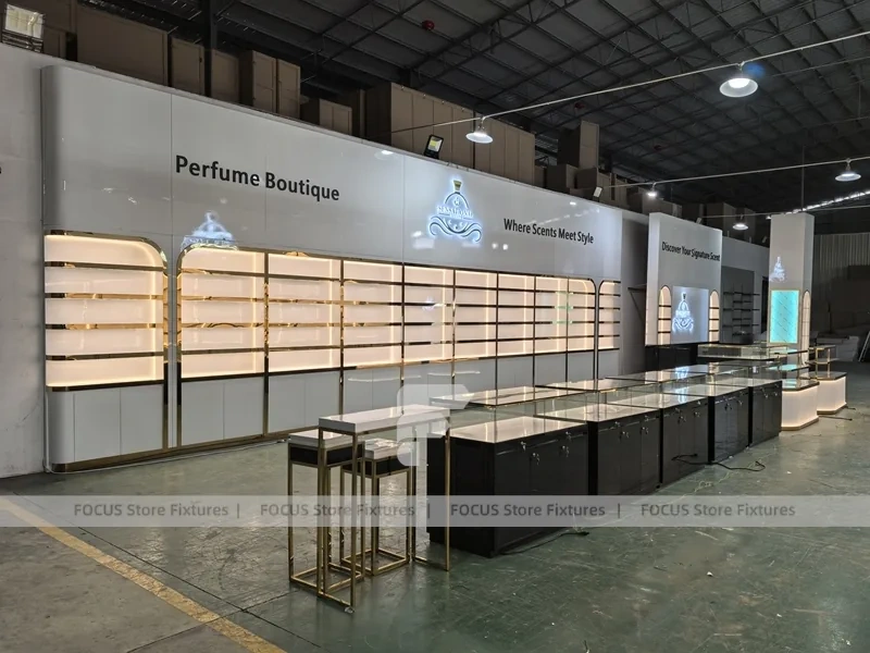 Black Frame Perfume Boutique Wall Display