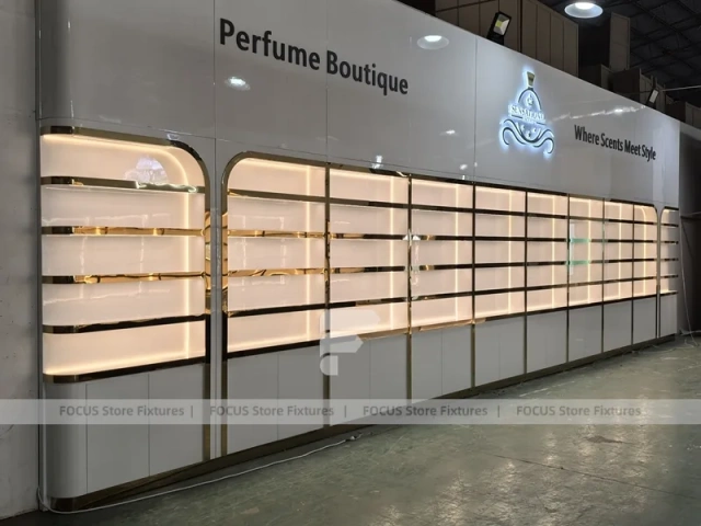 Black Frame Perfume Boutique Wall Display