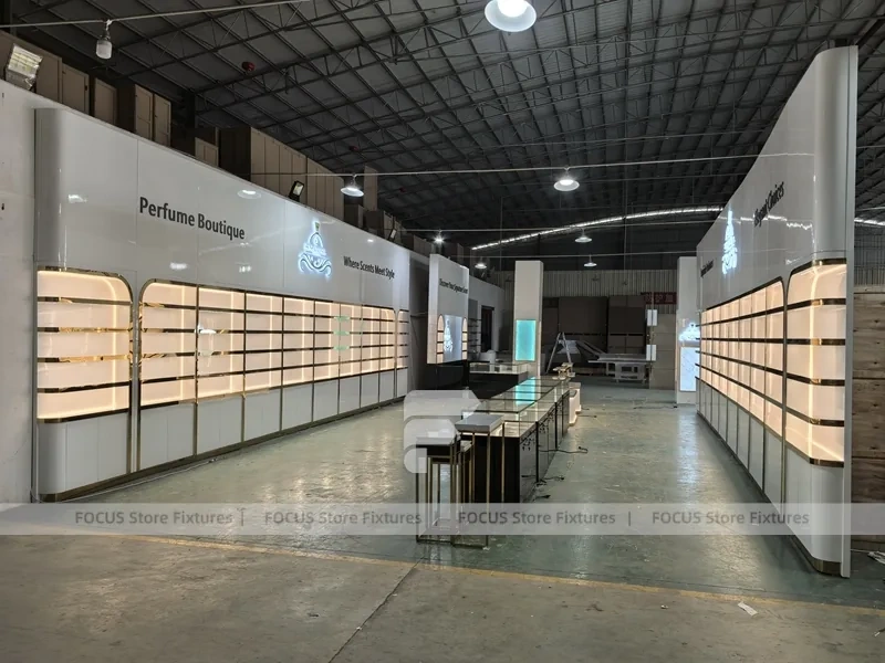 Black Frame Perfume Boutique Wall Display