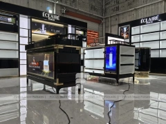 Black Gloss Perfume Kiosk With Digital Screen