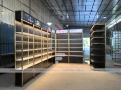 Black Gold Corner Perfume Wall Display