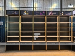 Black Gold Corner Perfume Wall Display