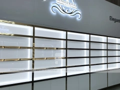 Black Gold Perfume Feature Wall With Fluted Counter