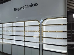Black Gold Perfume Feature Wall With Fluted Counter