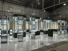 Black Gold Perfume Wall System With Tester Podiums