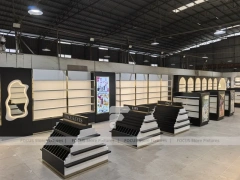 Black Perfume Aisle Layout With Central Tester Tables