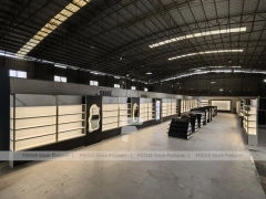 Black Perfume Aisle Layout With Central Tester Tables