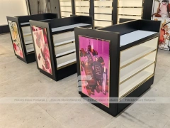 Black Perfume Arch Logo Display Wall