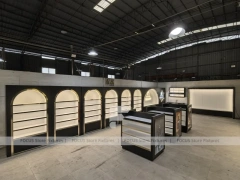 Black Perfume Boutique Layout With Arch Niches