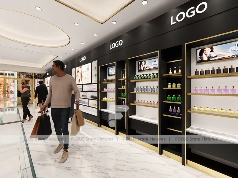 Black Perfume Boutique With Moss Feature Wall
