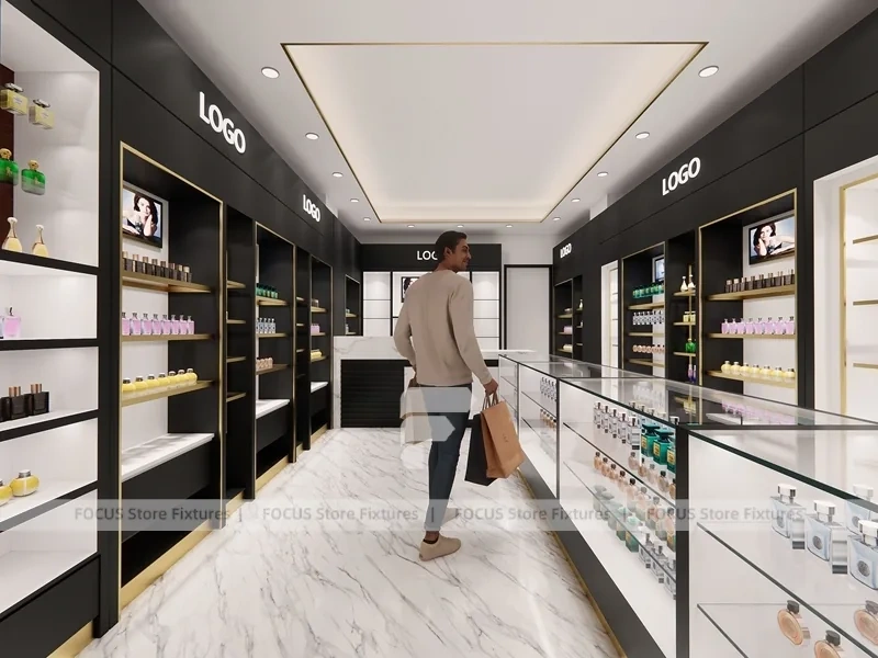 Black Perfume Cashier Wall Display