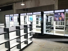 Black Perfume Gondola Shelving Unit