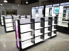 Black Perfume Gondola Shelving Unit