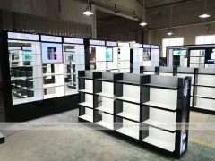 Black Perfume Gondola Shelving Unit