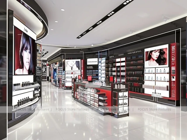 Black Red Perfume Boutique With Portrait Center Column