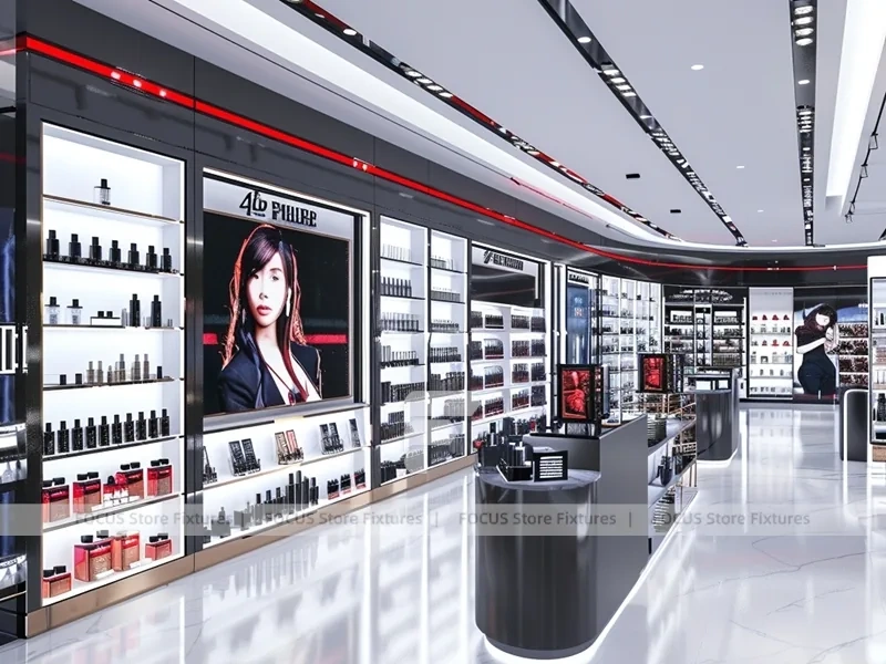 Black Red Perfume Boutique With Portrait Center Column