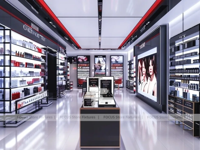 Black Red Perfume Boutique With Portrait Center Column