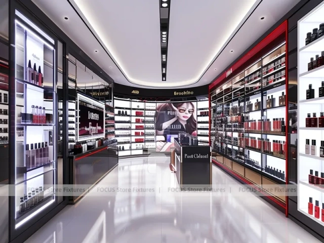 Black Red Perfume Boutique With Portrait Center Column