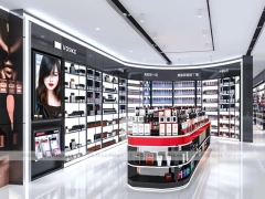 Black Red Perfume Wall Display With Hero Posters