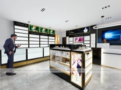 Black White Perfume Retail Layout With Menu Lightboxes