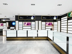 Black White Perfume Retail Layout With Menu Lightboxes