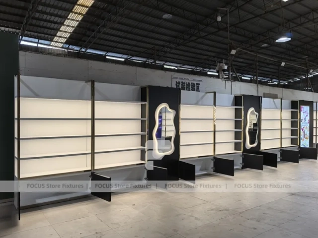 Black White Perfume Wall Display Set