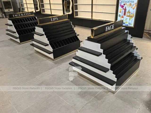 Black White Perfume Wall Display Set