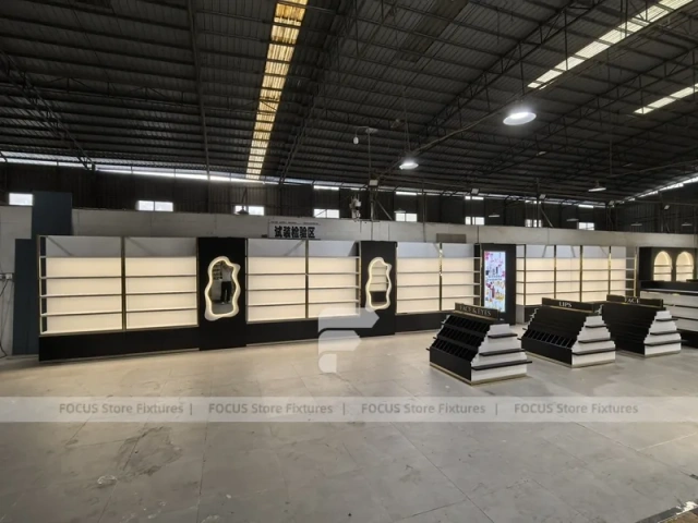 Black White Perfume Wall Display Set