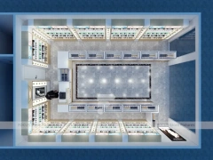 Blue Framed Perfume Boutique Ceiling Layout