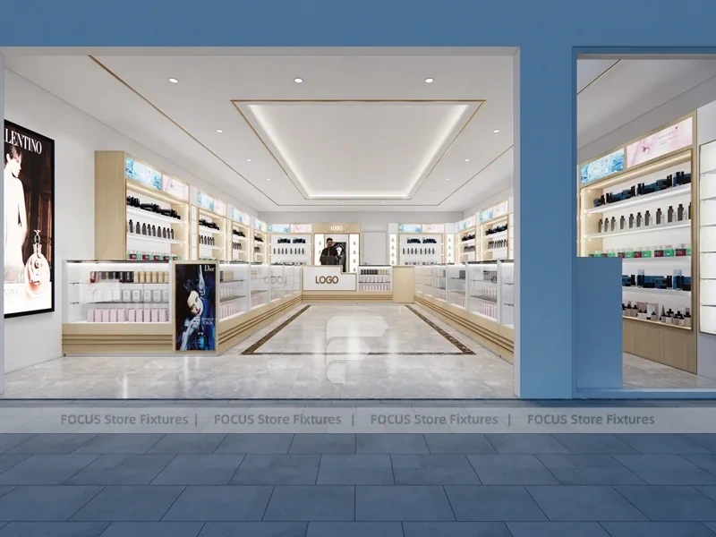 Blue Framed Perfume Boutique Ceiling Layout