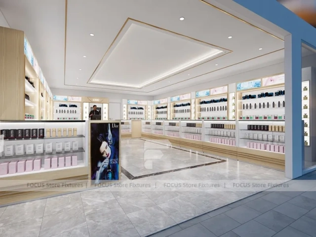Blue Framed Perfume Boutique Ceiling Layout