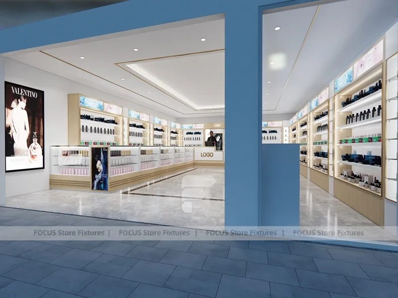 Blue Framed Perfume Boutique Ceiling Layout